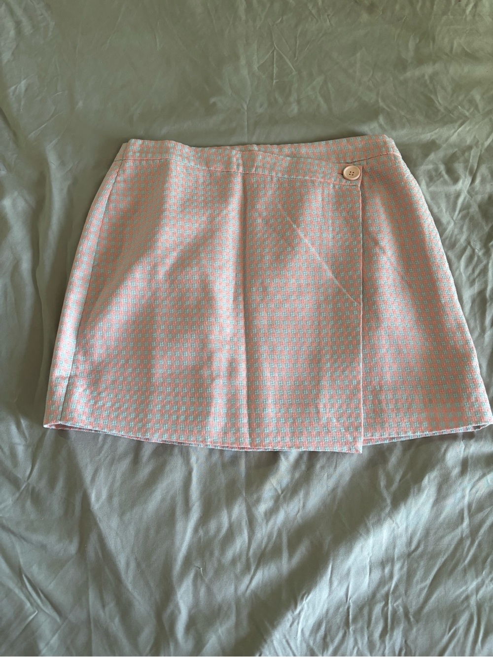 Hello Molly Pink & White Tweed Mini Skirt